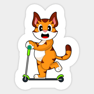 Tiger Scooter Sticker